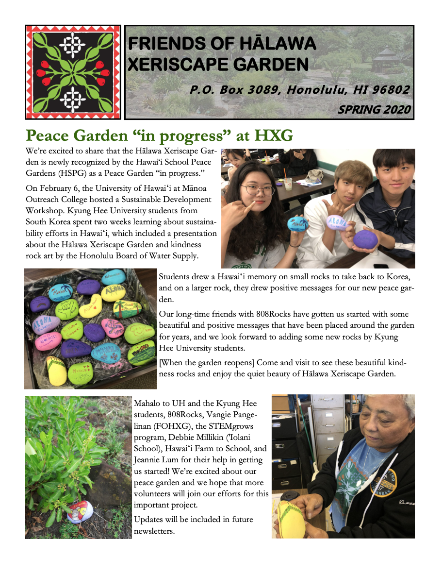 Spring 2020 Newsletter